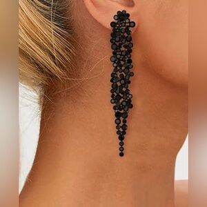 Elegant Black Drop Earrings